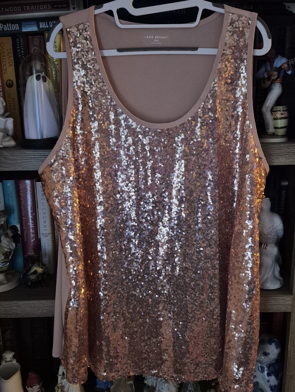 Lane Bryant Rose Gold Sequin Tank